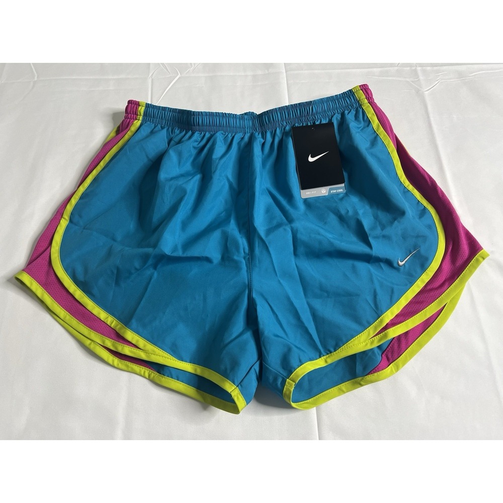 Nike Dri-FIT Tempo 3 Womens Multicolor Athletic Marathon Running Gym Shorts Sz M